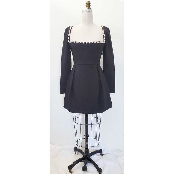 Odd Muse Womens The Ultimate Muse Pearl Mini Dress Black Long Sleeves 10 NWT - Picture 3 of 15